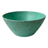 Set De 4 Bowls/cuencos Individuales - Melamina 15cm Color Terrazo Menta