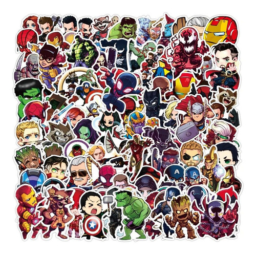 Stickers Marvel Vengadores 100 Unidades