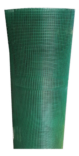Tela Verde Metal Revestida Soldada Pvc     1m²  Furo 12mm