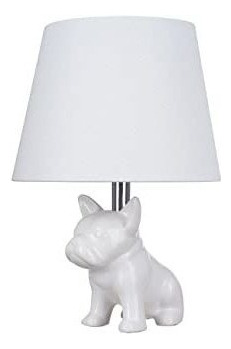 Lámpara De Mesa (cerámica, 15.5 , Color Blanco Alm