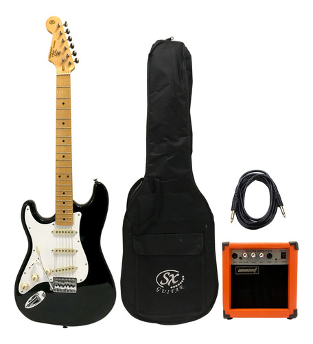Combo Guitarra Electrica Stratocaster Sx Fst 57 Para Zurdo