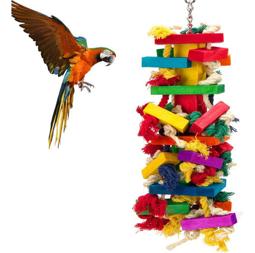 Juguetes Model Parrot Para Pájaros Grandes, Jaula De Bloques