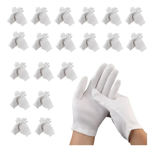 30pares Guantes Blancos Algodón Para Escolta Joyería Meseros