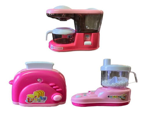 Set 3 Electrodomésticos Mini De Simulación Niños Cocina
