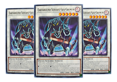 Yugi-oh! Earthbound Servant Geo Gremlin Mzmi-en032 Rare