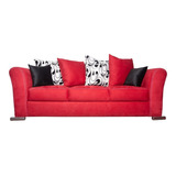 Sofá Salas Sillón Diván Canapé Maya Rojo  R21 Muebles