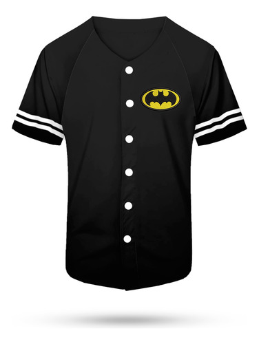 Jersey Casaca Baseball Logo Batman Bordada