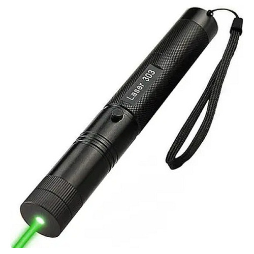 Super Caneta Laser Pointer 100.000mw 50km Verde Kit Completo