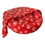 Cama Para Mascota Antiestres 60cm Incluye Manta Rojo