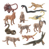 Juego De Minifiguras De Animales Salvajes De 12 Estilo G