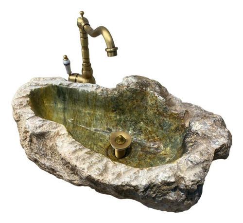 Cuba Pia Banheiro Lavabo Pedra Rústica Exclusiva Luxo 