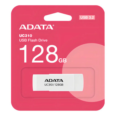 Memoria Adata Uc310 128gb Usb 3.2 Gen 1 100 Mb/s Negro Blanc Color Blanco