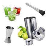 Kit Caipirinha Gin Coqueteleira 500ml + Dosador + Socador