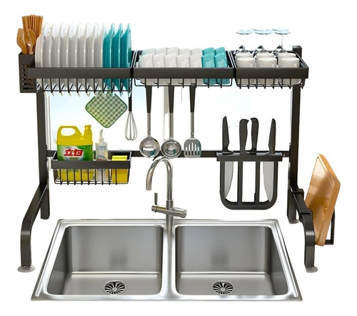 Escurridor De Vajilla Para Fregadero Negro Kitchen Rack