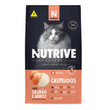 Ração Nutrive Gatos Castrados Sabor Salmão E Arroz 2,5kg 