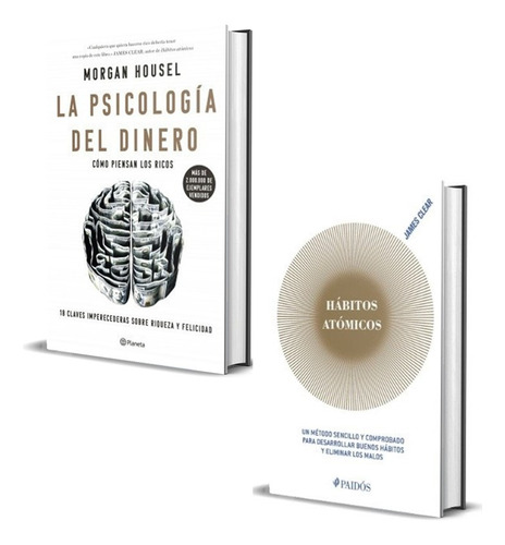 Combo X2  Psicología Del Dinero + Hábitos Atómicos - Planeta