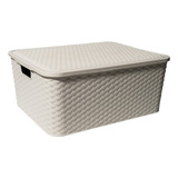 Caja Organizadora Simil  Rattan Grande  Xl Pack Por 6 Oferta