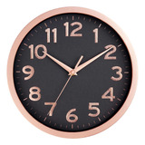 Reloj De Pared Akcisot Moderno , Silencioso, Color Oro Rosa