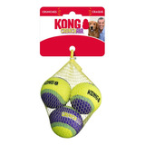 Brinquedo Bola Kong Crunch Air Pack 3 Uni Para Cães Pequeno