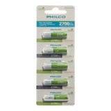 Pilas Recargables Philco Aa 2700 Mah Pack 5 Baterias, 1,2v