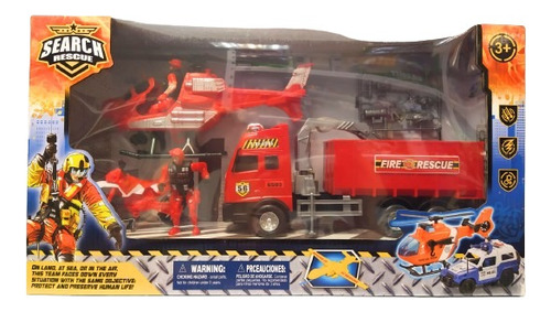 Set De Bombero Moto + Lancha + Personajes Juguete Niños