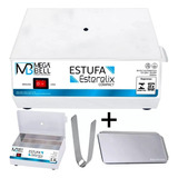 Estufa Manicure Esterilizadora Alicates Unha + Kit Mega Bell Cor Branco 127v/240v