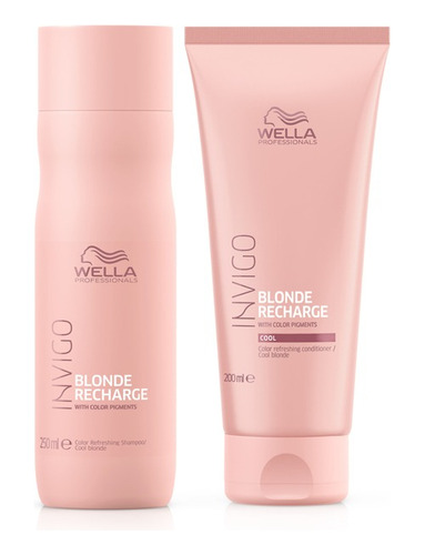 Shampoo Wella 250ml + Acondicionador Blonde Recharge 200ml 