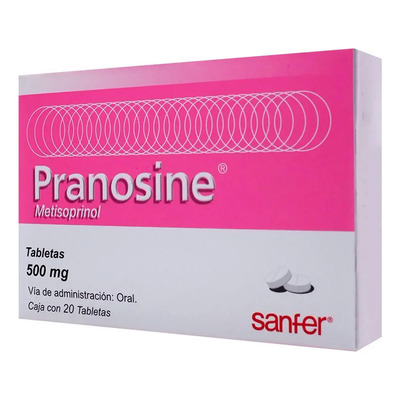 Pranosine Tabletas 500 Mg, 20 Tabletas | Envío gratis