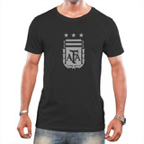 Remera Argentina Campeon Mundial 3 Estrellas Hombre Algodon