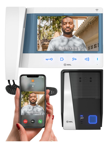Vídeo Porteiro Com Wifi Hdl Connect App Siga-me Touchscreen