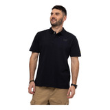 Polo Logo Pique Polo Negro Hombre