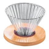 Cafetera V60 Madera Cristal Tamaño 02 Dripper Cafe Premium