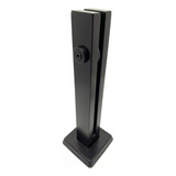 Coluna Torre Inox Preta Fosca 30 Cm Guarda Corpo Vidro