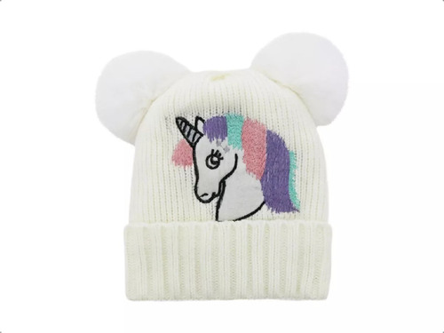 Gorro De Lana Unicornio Corazón Oso De Niñas Trendy