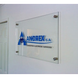 Placa Personalizada Nome/logo/marca Em Acrílico 80x40 Cm