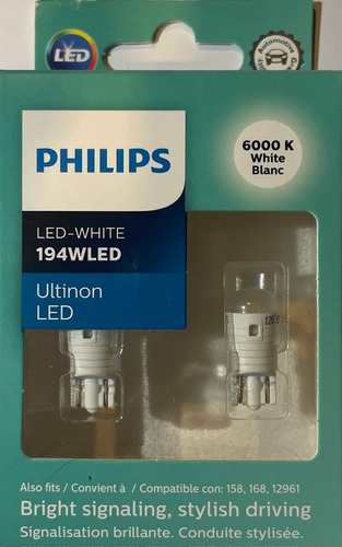 Focos Philips Leds Pellizco 194-158-168 Blanco