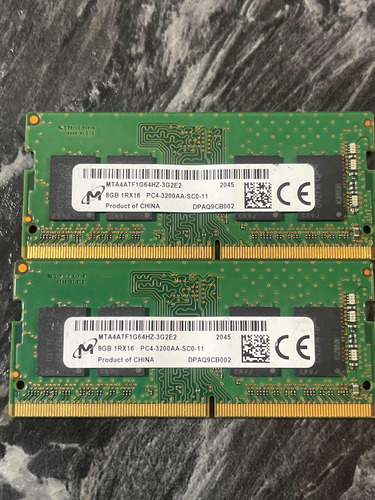 Memoria Ram Ddr4 8gb Micrón 3200aa 2x$650