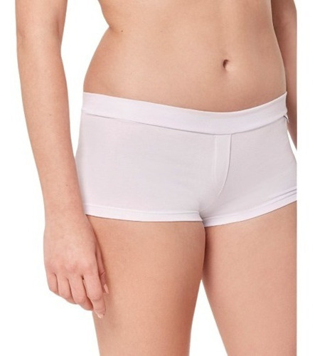 Bombacha Boxer Femenino Algodon Liso Promesse Pr76322