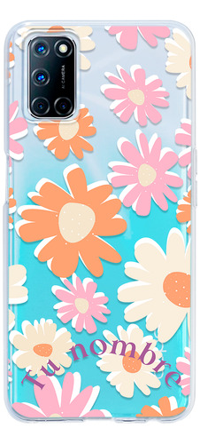 Funda Para Oppo Para Mujer Flores Margaritas Tu Nombre