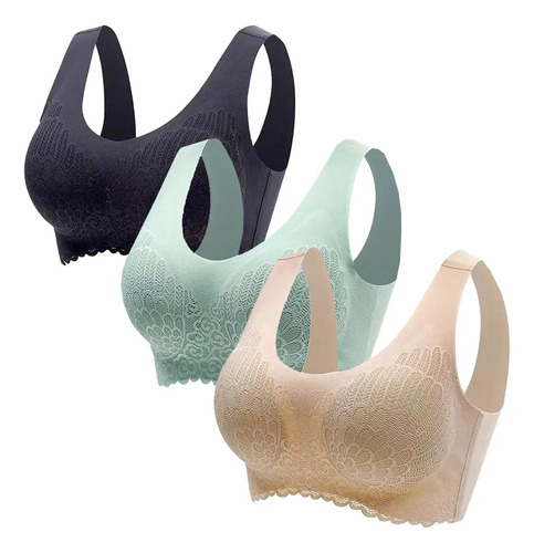 Dw 5d Top Sujetador Sin Costuras Confort Conjunto De 3