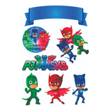 Topo Topper Decoração Bolo Aniversário Pj Masks