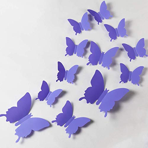 24 Pegatinas Murales Desmontables De Mariposas 3d Decor...