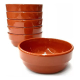 Compotera Cazuela Ceramica Esmaltada Terracota Set X6 