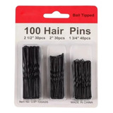 Horquillas Para El Pelo En Forma De U, Color Negro 100pcs