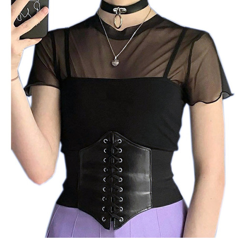 Cinto Gótico Corselet Feminino: Cinto Espartilho Steampunk