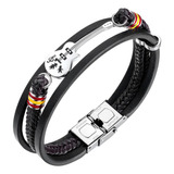 Punk Guitarra Pu Cuero Pulsera Regalo Gótico Para Novio .