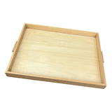 Bandeja De Madera Montessori Para Desayuno, 35cmx25cm