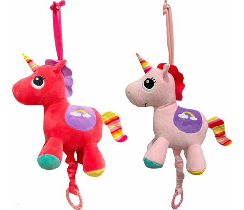 Peluche Unicornio Cunero Musical Con Mordillo