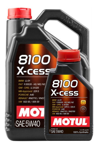 Aceite Motor Auto Motul 8100 5w40 Xcess Rn0710 Rn0700 6l