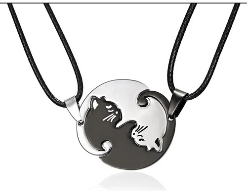 Collar Gatos Ying Y Yang Para Pareja/amistad